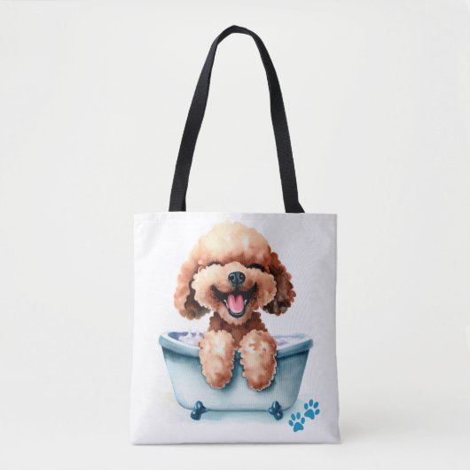 Tote Bag Chien de caniche (Devant)