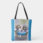 Tote Bag Chien de caniche mignon (Dos)