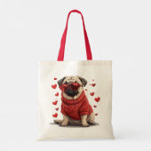 Tote Bag Chien de Carlin de la Saint-Valentin (Dos)