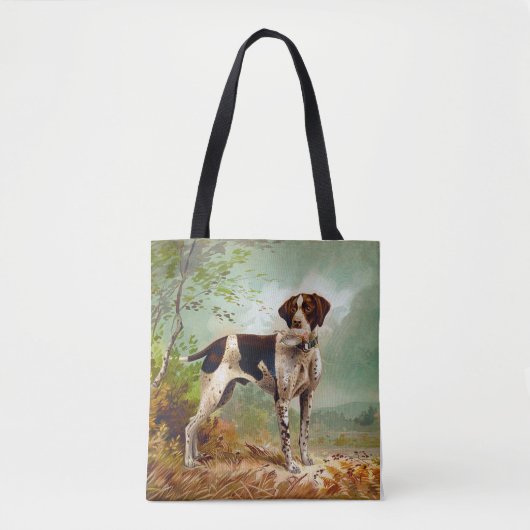 Tote Bag Chien de chasse avec oiseau dans la bouche (Devant)