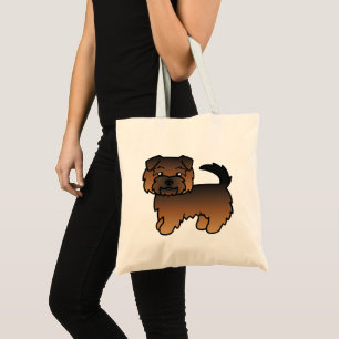 Tote Bag Chien de dessin animé Norfolk Terrier Grizzle