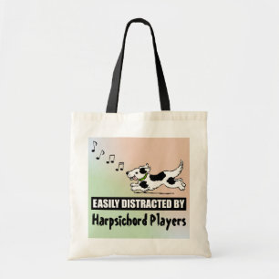Tote Bag Chien de dessin distrait par les joueurs de Harpsi
