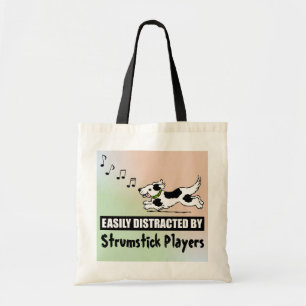 Tote Bag Chien de dessin distrait par les joueurs de strums
