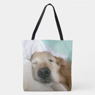 Tote Bag Chien de golden retriever endormi sur le coussin