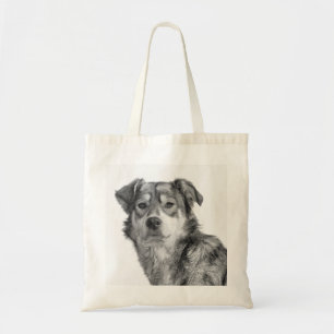 Tote Bag Chien de grande race mixte monochrome raffiné