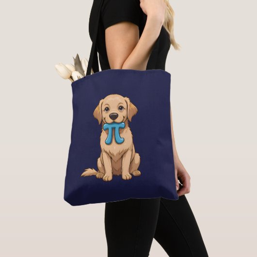 Tote Bag Chien De Jour Pi Avec Symbole Pi | Joyeuse Journée (De près)