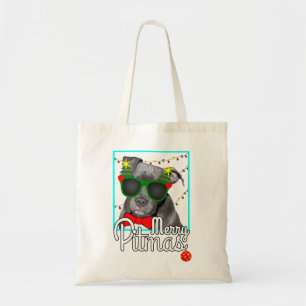 Tote Bag Chien de la fosse de Pitbull noël à joyeux pitma