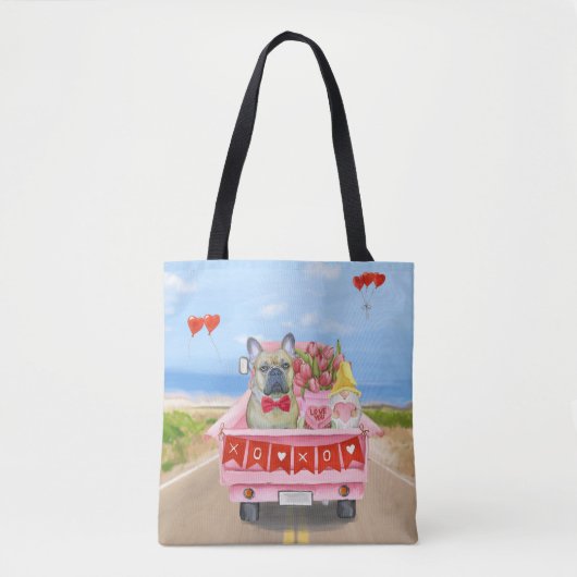 Tote Bag Chien de la Saint-Valentin (Devant)