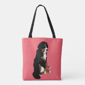 Tote Bag Chien de montagne bernois personnalisable (Dos)