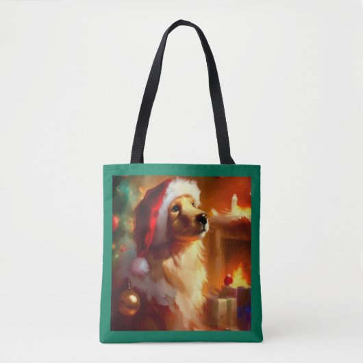 Tote Bag Chien de Noël 1 (Devant)