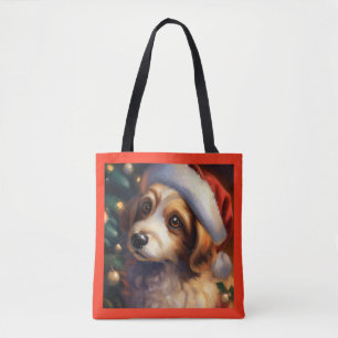 Tote Bag Chien de Noël 2