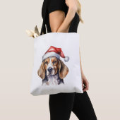 Tote Bag Chien de Noël beagle (De près)