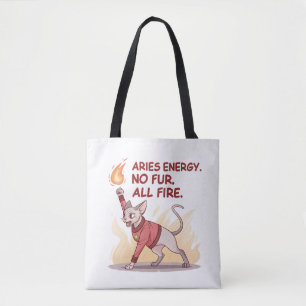 Tote Bag Chien de race Sphynx Aries Energy Sans Fourrure To