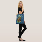 Tote Bag Chien de Rhodesian Ridgeback avec la guirlande (Sur le modèle)