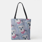 TOTE BAG CHIEN DE SCHNAUZER SWEET GRIS D'ARGENT (Dos)