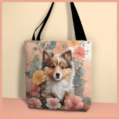 Tote Bag Chien de Shetland mignon Chien