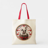Tote Bag Chien de taureau français Valentines (Dos)