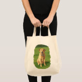 Tote Bag Chien de trieur du Labrador jaune (Devant (produit))