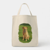 Tote Bag Chien de trieur du Labrador jaune (Dos)