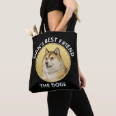 Tote Bag Chien Dogecoin Personnalisé (De près)
