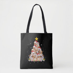 Tote Bag Chien drôle de sapin de Noël