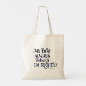 Tote Bag Chien Drôle Texte (Dos)