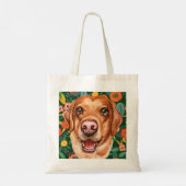 Tote Bag Chien du Labrador floral (Dos)