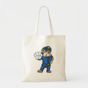 Tote Bag Chien en policier avec uniforme