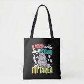 Tote Bag Chien Espagnol Ate My Homework - Perro Tarea (Devant)