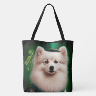 Tote Bag Chien esquimau américain en tenue de la Saint-Patr