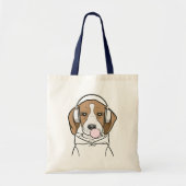 Tote Bag Chien frigorifique avec Bubblegum Funny Beagle (Devant)
