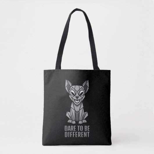 Tote Bag Chien géométrique (Devant)