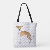Tote Bag Chien Gris Italien Faune Et Blanc Avec Patrouilles (Dos)