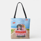 Tote Bag Chien Havanais Saint Valentin Camion (Dos)