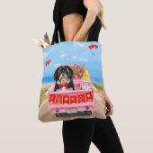Tote Bag Chien Havanais Saint Valentin Camion (De près)