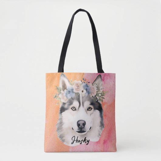 Tote Bag Chien Husky (Devant)