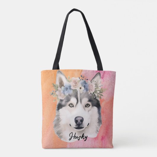Tote Bag Chien Husky (Dos)