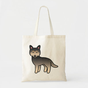 Tote Bag Chien Husky Sibérien de dessin animé Agouti