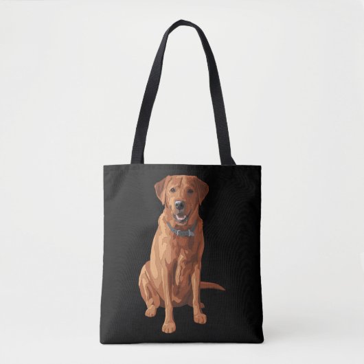 Tote Bag Chien jaune rouge de Fox labrador retriever (Devant)