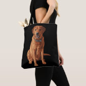 Tote Bag Chien jaune rouge de Fox labrador retriever (De près)