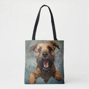 Tote Bag Chien joueur nageant sous l'eau Design