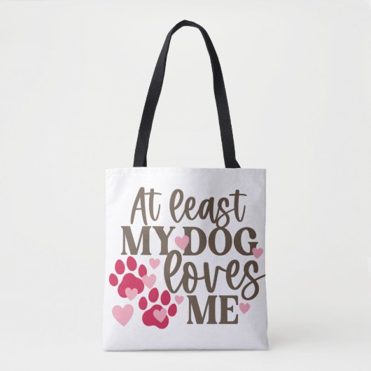 TOTE BAG CHIEN M'AIME (Devant)