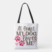 TOTE BAG CHIEN M'AIME (Dos)
