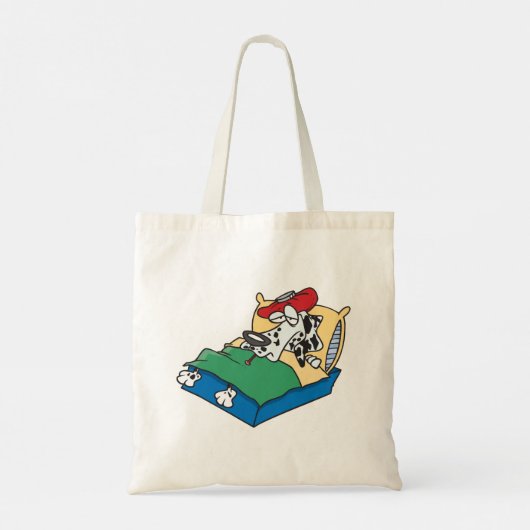 Tote Bag Chien Malade Dans Le Lit (Dos)