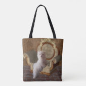 Tote Bag Chien Maltais Sur Chaise Chien Art (Dos)
