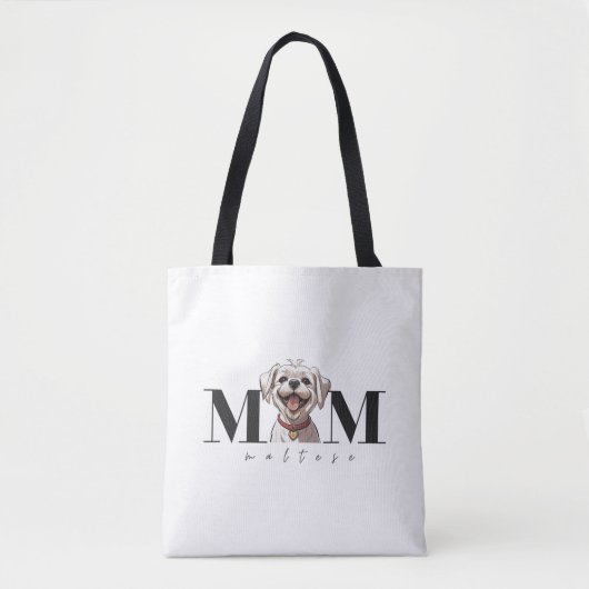 Tote Bag Chien Maman MALTESE T-shirt classique (Devant)