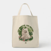 Tote Bag Chien Méditant Restez Pawsitif (Dos)