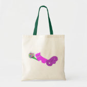 Tote Bag Chien mignon avec fleurs (Devant)