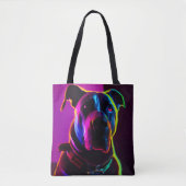 Tote Bag chien néon (Devant)