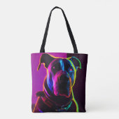 Tote Bag chien néon (Dos)